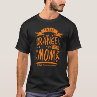 T-shirt Je Porte Orange Pour Ma Mère Pour La Sclérose En P