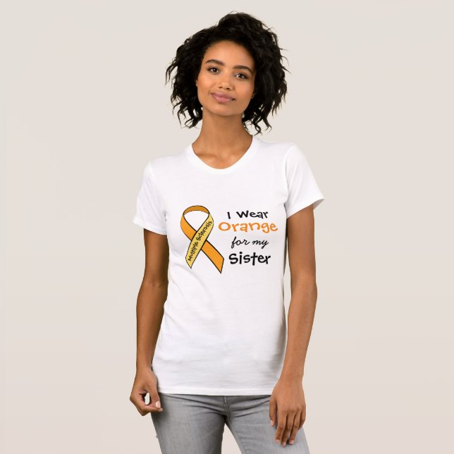 T-shirt Je porte Orange pour ma soeur chemise de sensibili (Devant entier)