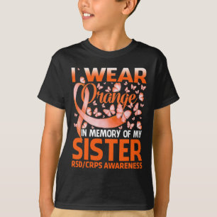 T-shirt Je Porte Orange Pour Ma Soeur Rsd Crps Sensibilisa