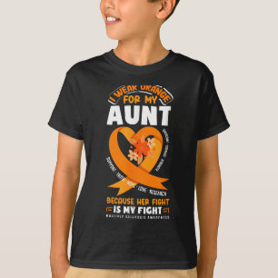 T-shirt Je porte orange pour ma tante sensibilisation à la