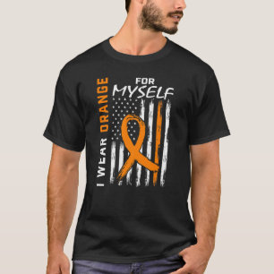 T-shirt Je Porte Orange Pour Moi-Même Sclérose En Plaques