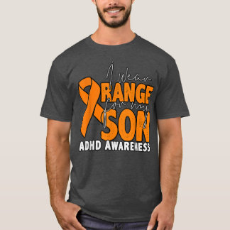 T-shirt Je Porte Orange Pour Mon Fils