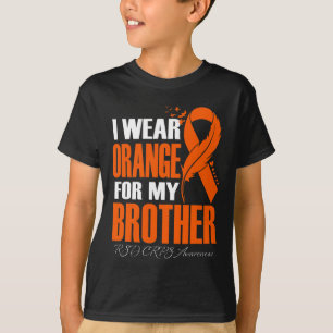 T-shirt Je Porte Orange Pour Mon Frère Rsd Crps Sensibilis