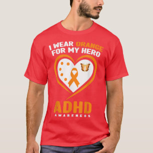 T-shirt Je Porte Orange Pour Mon Mois De Sensibilisation H