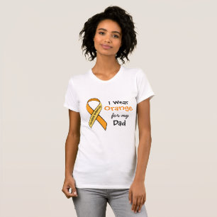 T-shirt Je porte Orange pour mon papa chemise de sensibili
