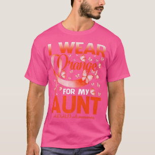 T-shirt Je Porte Orange Pour Mon Tante TDAH Le Papillon De