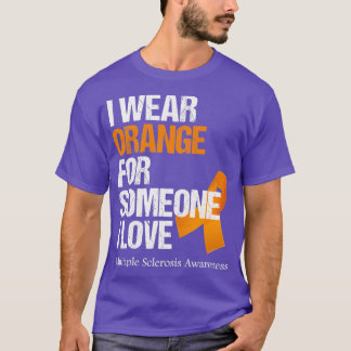 T-shirt Je Porte Orange Pour Quelqu'Un Que J'Aime Les Scle