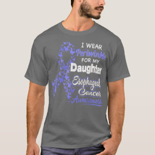 T-shirt Je porte Periwinkle pour ma fille Esophageal Canc