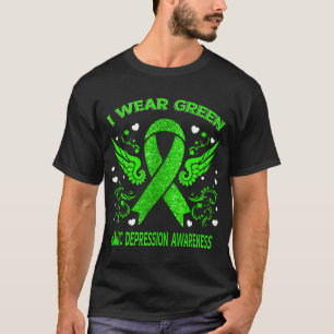 T-shirt Je Porte Pour la Sensibilisation à la Dépression M