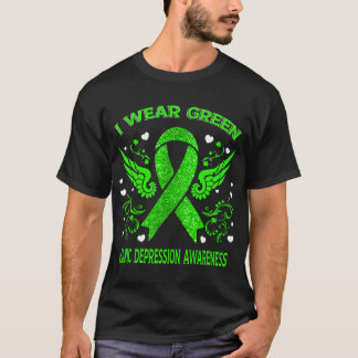T-shirt Je Porte Pour la Sensibilisation à la Dépression M