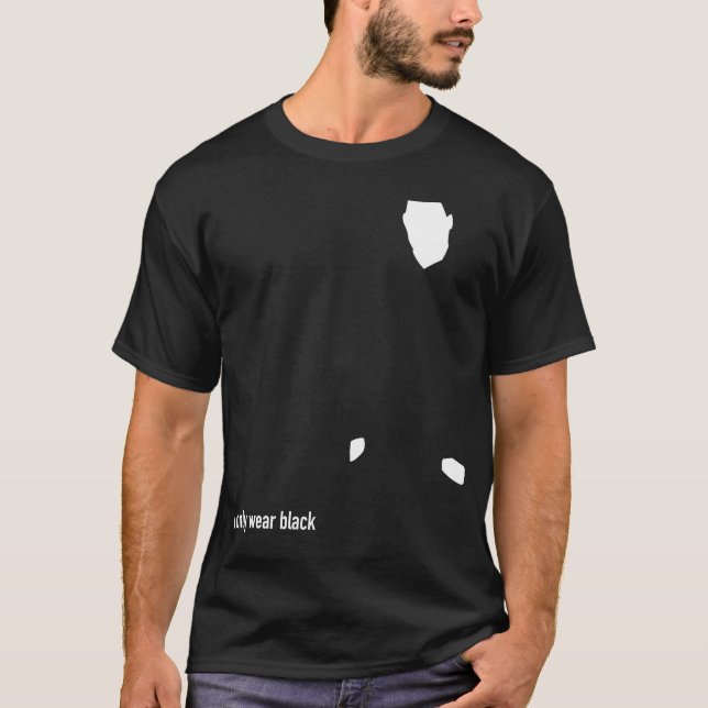 T-shirt Je porte seulement le noir (Devant)