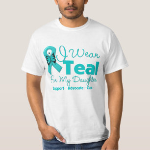 T-shirt Je porte Teal pour ma fille