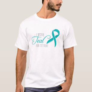 T-shirt Je porte Teal pour ma maman