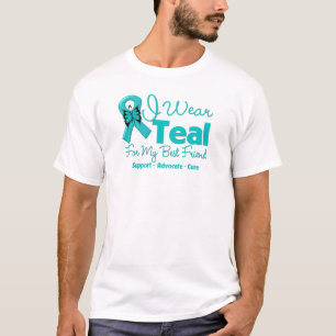 T-shirt Je porte Teal pour mon meilleur ami