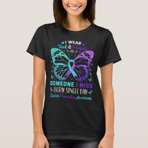 T-shirt Je Porte Turquoise & Purple Papillon Suicide E