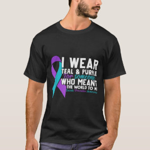 T-shirt Je Porte Turquoise & ; Purple Pour Quelqu'Un Qu