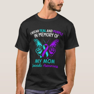 T-shirt Je Porte Turquoise Et Violet En Mémoire Du Suicide