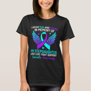 T-shirt Je Porte Turquoise Et Violet Pour Le Suicide Stepg