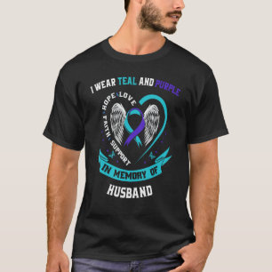 T-shirt Je Porte Turquoise et violet pour l'évaluation du