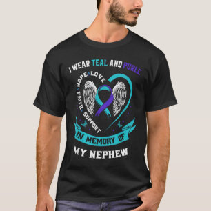 T-shirt Je Porte Turquoise Et Violet Pour Ma Connaissance