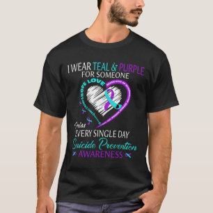 T-shirt Je Porte Turquoise Et Violet Pour Quelqu'Un Suicid