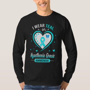 T-shirt Je Porte Turquoise Pour Myasthenia Gravis Awarenes