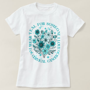 T-shirt Je Porte Turquoise Pour Quelqu'Un Que J'Aime Le Ca