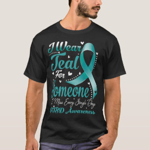 T-shirt Je Porte Turquoise Pour Quelqu'Un Sensibilisation 
