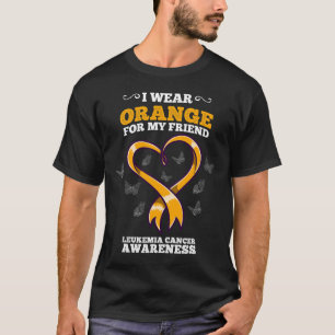 T-shirt Je porte un ami orange pour la sensibilisation à l