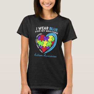 T-shirt Je Porte Un Bleu Magnifique Pour Mon Aimant Autism