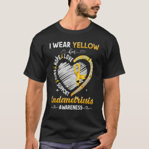 T-shirt Je Porte Un Jaune Pour La Sensibilisation À L'Endo