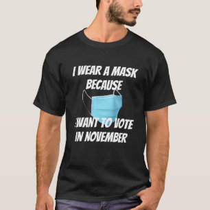 T-shirt Je porte un masque parce que...