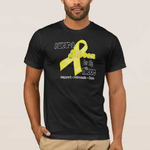 T-shirt Je porte un ruban pour ma nièce - Sarcoma