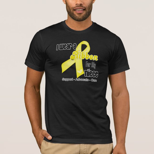 T-shirt Je porte un ruban pour ma nièce - Sarcoma (Devant)