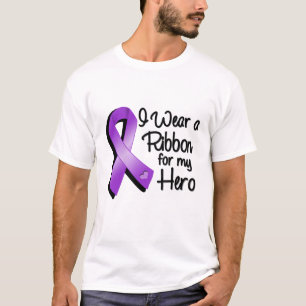 T-shirt Je porte un ruban pourpre pour mon héros