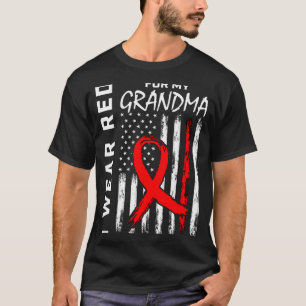 T-shirt Je porte un ruban rouge pour la sensibilisation à