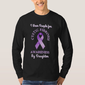 T-shirt Je porte un ruban violet des FC pour ma fille