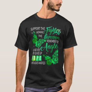 T-shirt Je Porte Un Soutien Vert Aux Combattants Maladie D