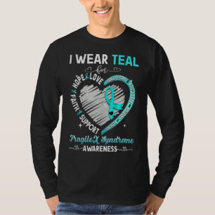 T-shirt Je Porte Un Turquoise Pour La Sensibilisation Frag