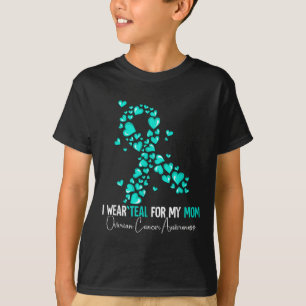T-shirt Je Porte Un Turquoise Pour Ma Mère Sensibilisation