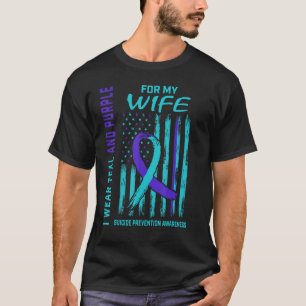 T-shirt Je porte une chemise Turquoise et violette de sens