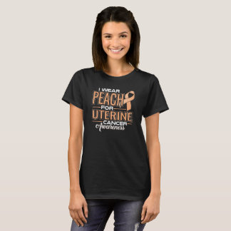 T-shirt Je Porte Une Pêche Pour La Sensibilisation Au Canc
