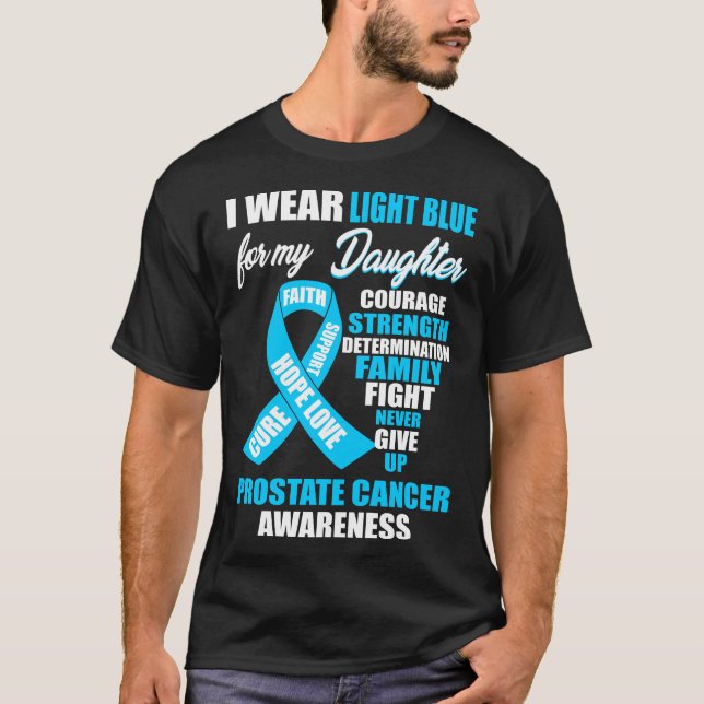 T-shirt Je porte une sensibilisation au cancer de la prost (Devant)