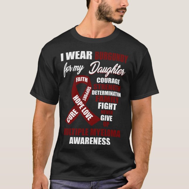 T-shirt Je Porte Une Sensibilisation Au Myelome Multiples  (Devant)