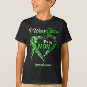 T-shirt Je Porte Vert Pour Ma Mère Lyme Sensibilisation Ve