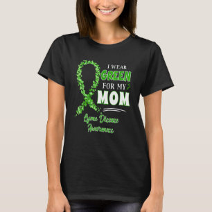 T-shirt Je Porte Vert Pour Ma Mère Vert Ruban Lyme Maladie
