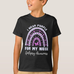 T-shirt Je Porte Violet Pour Ma Nièce Epilepsie Sensibilis