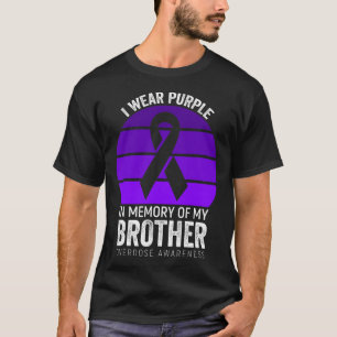 T-shirt Je Porte Violet Surdose Sensibilisation Brun Ruban