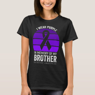 T-shirt Je Porte Violet Surdose Sensibilisation Brun Ruban