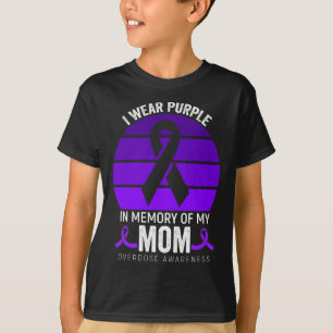 T-shirt Je Porte Violet Surdose Sensibilisation Ribbon pou